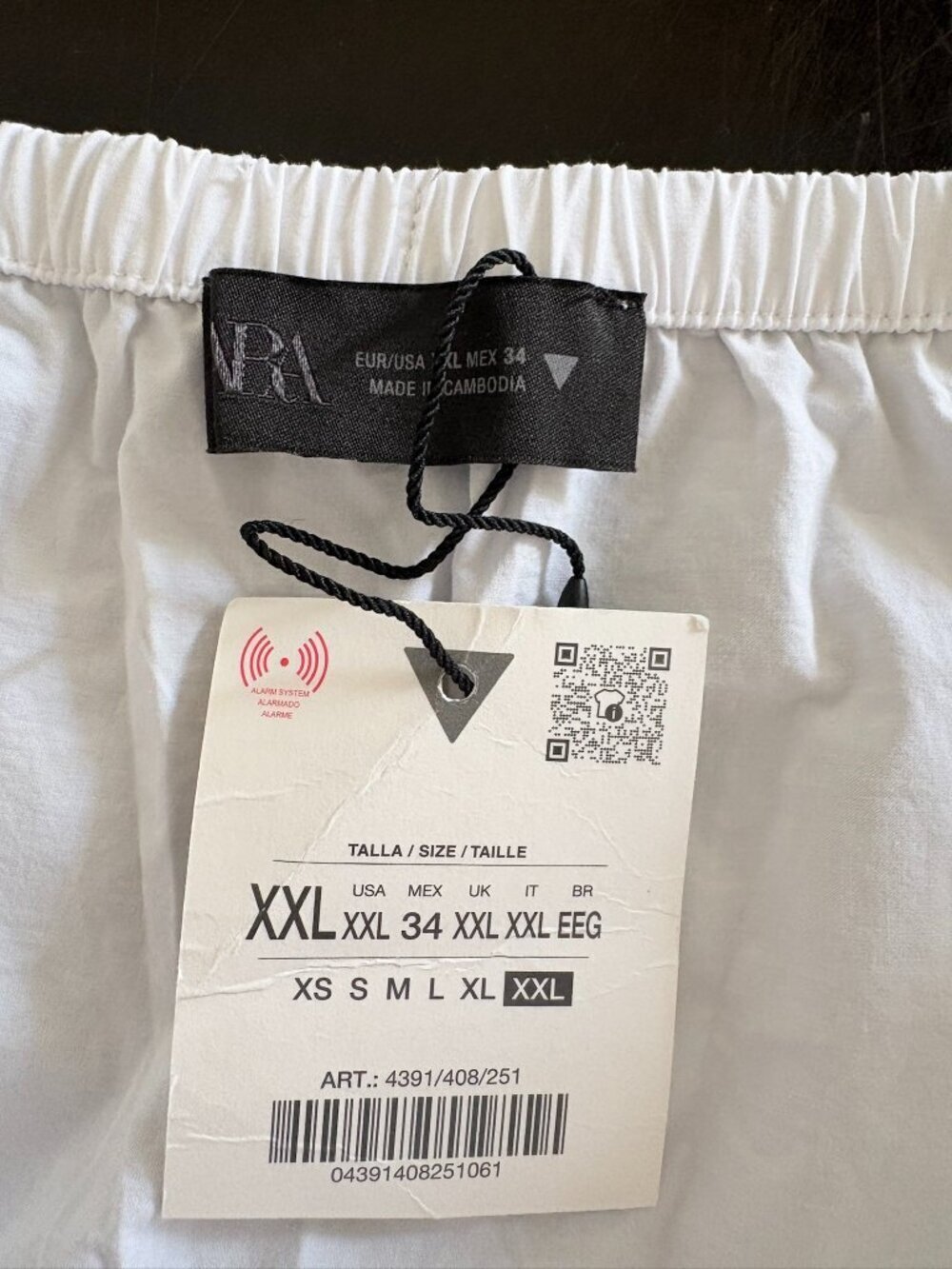 Zara Tiered Cotton Maxi Skirt NWT White Size XXL - Picture 6 of 8
